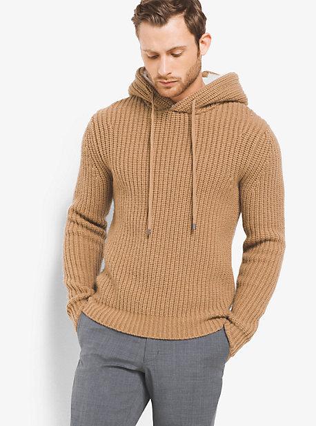 Michael Kors Mens Camel Hair Sherpa Hoodie