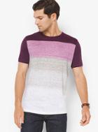 Michael Kors Mens Color-block Linen T-shirt
