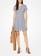 Michael Michael Kors Floral Embroidered Lace-up Dress