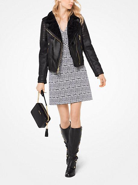Michael Michael Kors Faux-shearling And Leather Moto Jacket