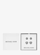 Michael Kors Silver-tone Stud Earrings Set
