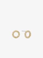 Michael Kors Pave Gold-tone Circle Stud Earrings