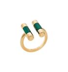 Michael Kors Gold-tone Malachite Split Barrel Ring