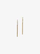 Michael Kors Gold-tone Baguette Tassel Earrings