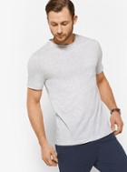 Michael Kors Mens Dot-print Linen And Cotton T-shirt