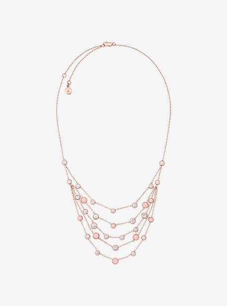 Michael Kors Rose Gold-tone Multi-strand Necklace