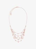Michael Kors Rose Gold-tone Multi-strand Necklace