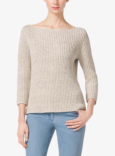 Michael Kors Collection Shaker-stitch Cotton And Linen Sweater