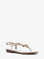 Michael Michael Kors Holly Rope-trim Leather Sandal