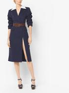 Michael Kors Collection Wool And Silk-gabardine Slashed Coat Dress