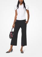 Michael Kors Collection Stretch Pebble-crepe Flared Pants