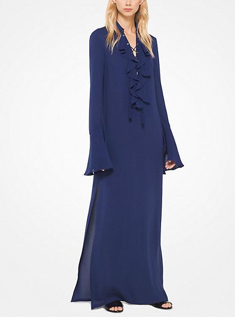 Michael Kors Collection Ruffled Silk-georgette Caftan