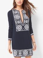 Michael Michael Kors Embellished Cotton-blend Tunic Dress