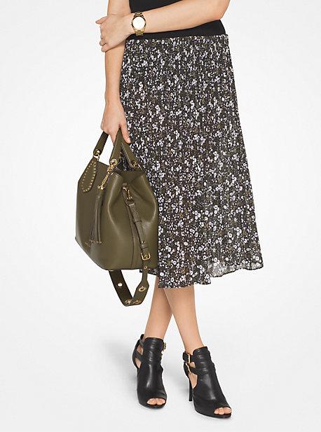Michael Michael Kors Floral Pleated Skirt