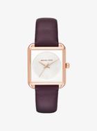 Michael Kors Lake Rose Gold-tone And Leather Watch