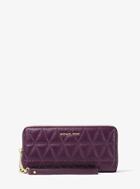 Michael Michael Kors Jet Set Travel Quilted-leather Continental Wristlet