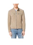 Michael Kors Mens Suede Racer Jacket