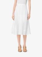 Michael Kors Collection Seamed Linen-crepe Skirt