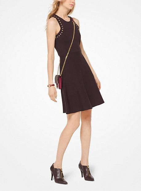 Michael Michael Kors Studded Stretch-viscose Dress