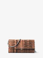 Michael Kors Collection Yasmeen Large Snakeskin Clutch