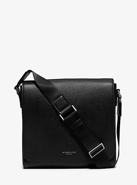 Michael Kors Mens Harrison Medium Leather Messenger Bag
