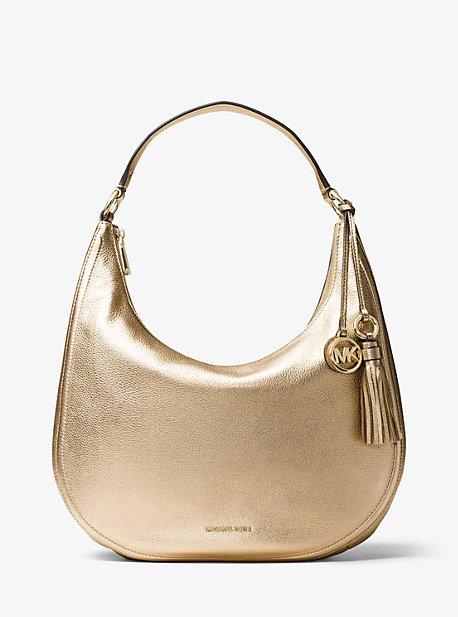 Michael Michael Kors Lydia Metallic Leather Shoulder Bag