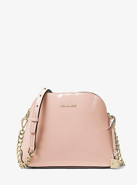 Michael Kors Studio Mercer Medium Patent Leather Dome Crossbody