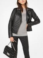 Michael Michael Kors Studded Faux-leather Jacket