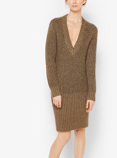 Michael Kors Collection Mohair And Wool Ribbed Sweater Dress