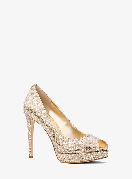 Michael Michael Kors Erika Glitter Peep-toe Pump