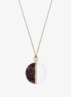 Michael Kors Gold-tone Color-block Disc Necklace