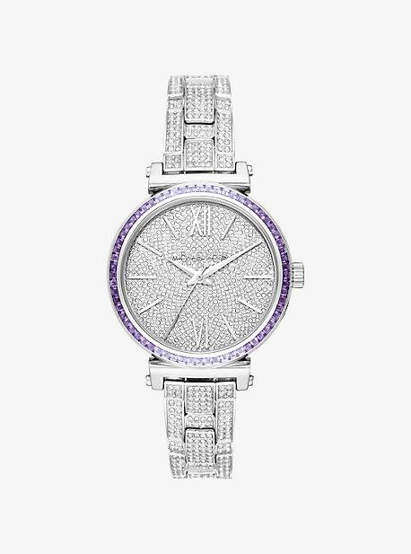 Michael Kors Mini Sofie Pave Silver-tone Watch