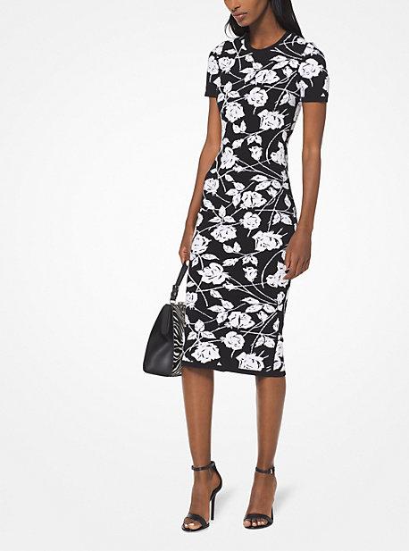 Michael Kors Collection Rose Stretch-viscose Jacquard Dress