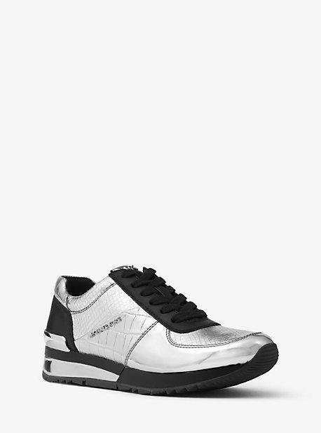 Michael Michael Kors Allie Embossed Metallic Sneaker