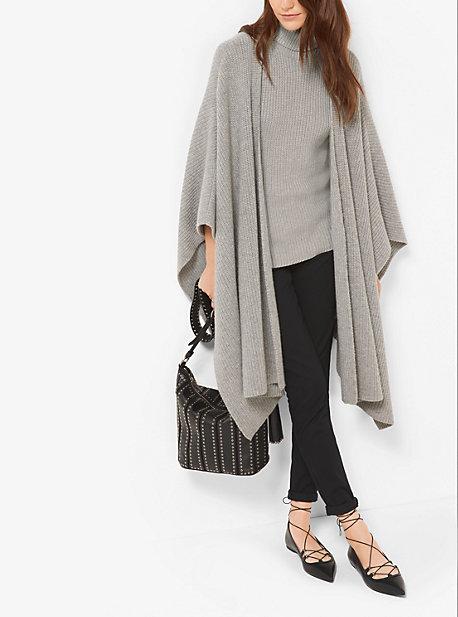 Michael Michael Kors Shaker-stitch Merino Wool-blend Poncho