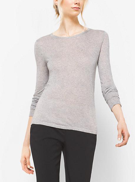 Michael Kors Collection Viscose And Cashmere Long-sleeve Tee