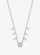 Michael Kors Crystal Silver-tone Logo Necklace