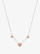 Michael Kors Pave Silver-tone Heart Necklace