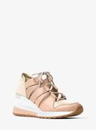 Michael Michael Kors Beckett Leather And Mesh Trainer