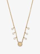 Michael Kors Crystal Gold-tone Logo Necklace