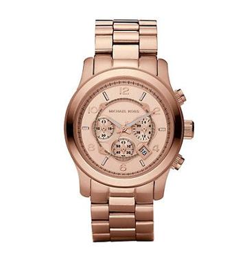 Michael Kors Watches: Runway Oversized Rose Gold Stainless Steel Watch