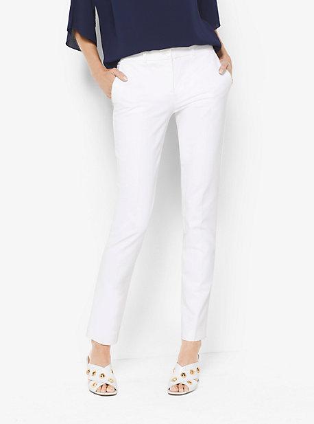 Michael Kors Collection Samantha Stretch Cotton-broadcloth Pants