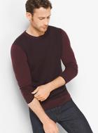 Michael Kors Mens Herringbone Merino Wool Crewneck Sweater