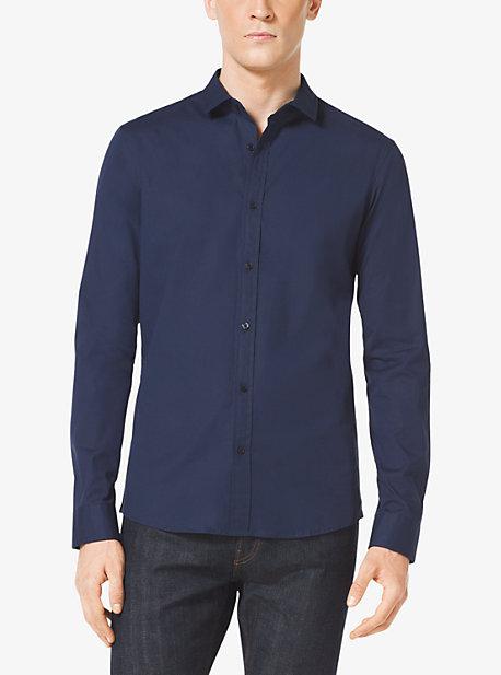 Michael Kors Mens Slim-fit Stretch-cotton Shirt