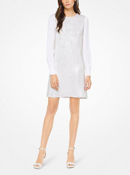 Michael Michael Kors Sequined Viscose-crepe Dress