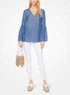 Michael Michael Kors Lace-up Chambray Tunic