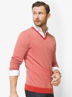 Michael Kors Mens Silk And Cotton V-neck Pullover