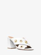 Michael Kors Collection Brianna Grommeted Leather Mule