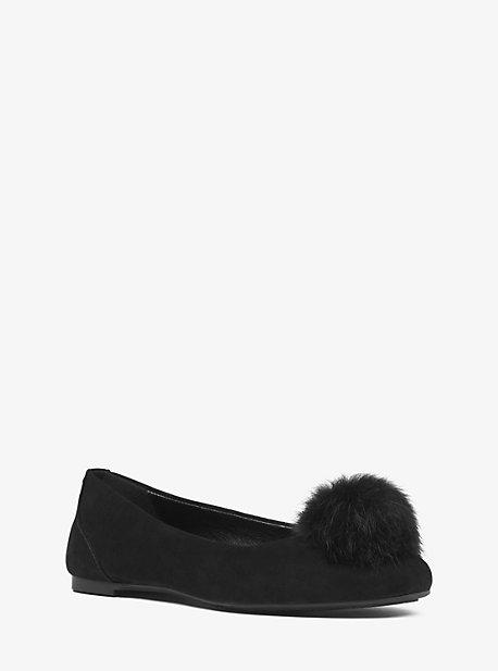 Michael Michael Kors Remi Pom-pom Suede Ballet Flat