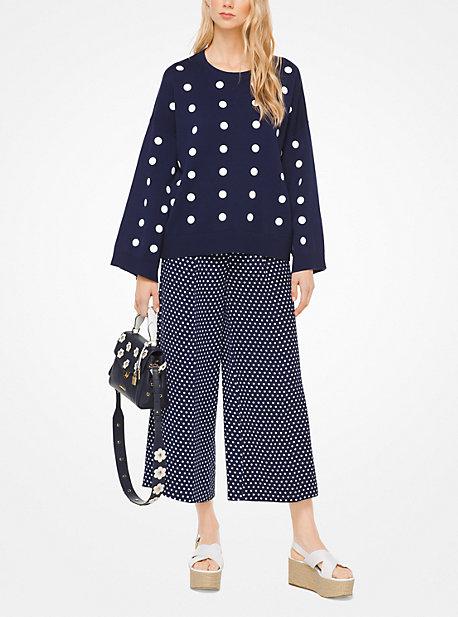 Michael Michael Kors Polka Dot Cotton Oversized Pullover